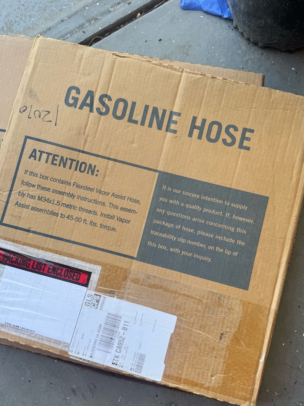 Gasoline Hose - Model GD-FSG3/4-144-MXMS-00